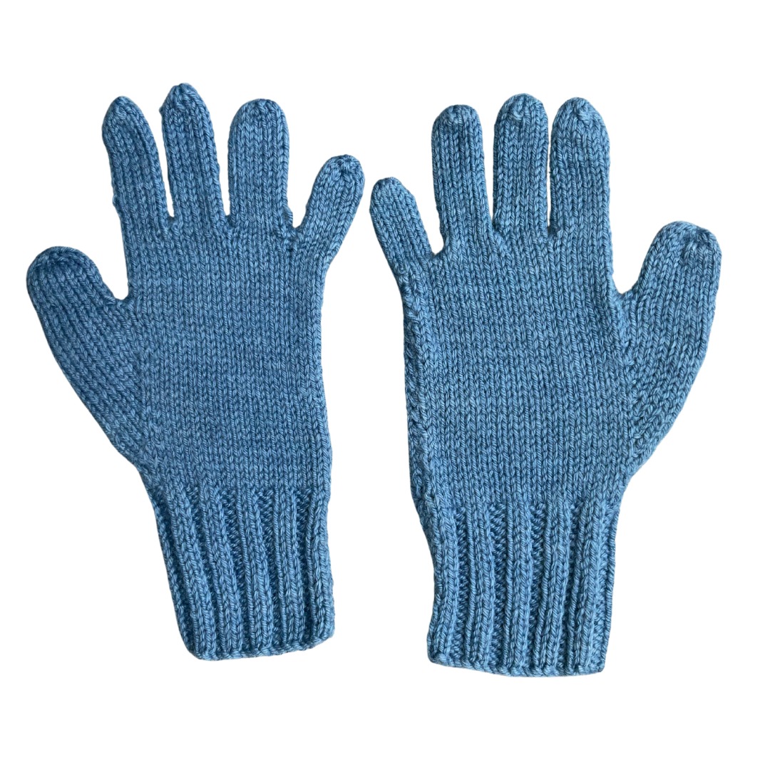 Wool Gloves | 100 % Organic  Wool | Chambray - Mojopanda Organic  Store