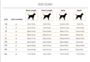 100% Wool |   Dog Sweater | Size sheet 