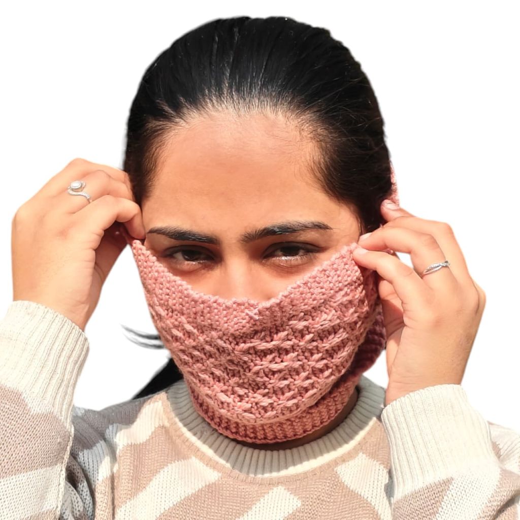 100% Wool Winter Bandana – Dark Salmon | 4/8 Nm