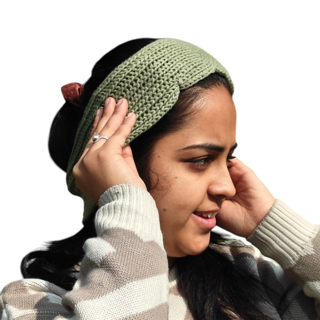 100% Wool Handcrafted  headband – Mint |