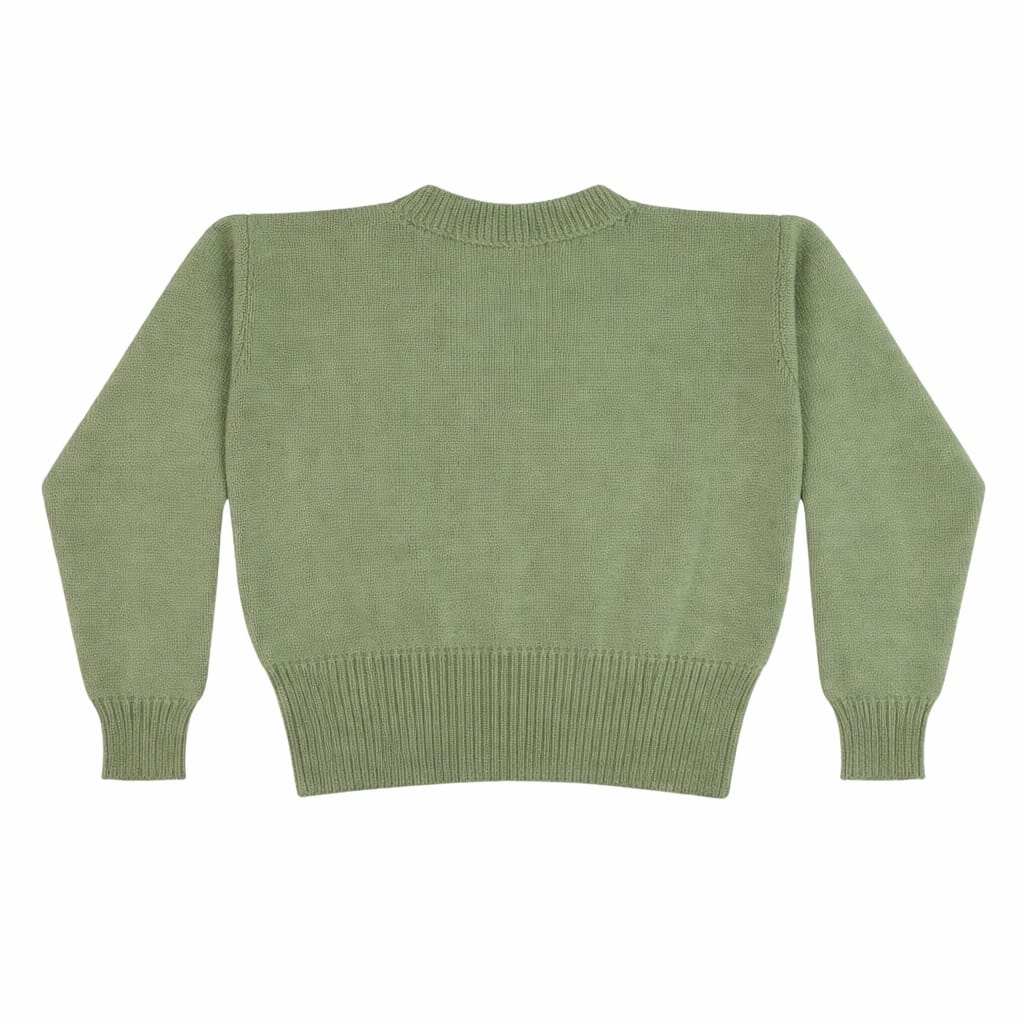 Organic Wool   | Cardigan-  Peppermint Green    | - Mojopanda Organic  Store