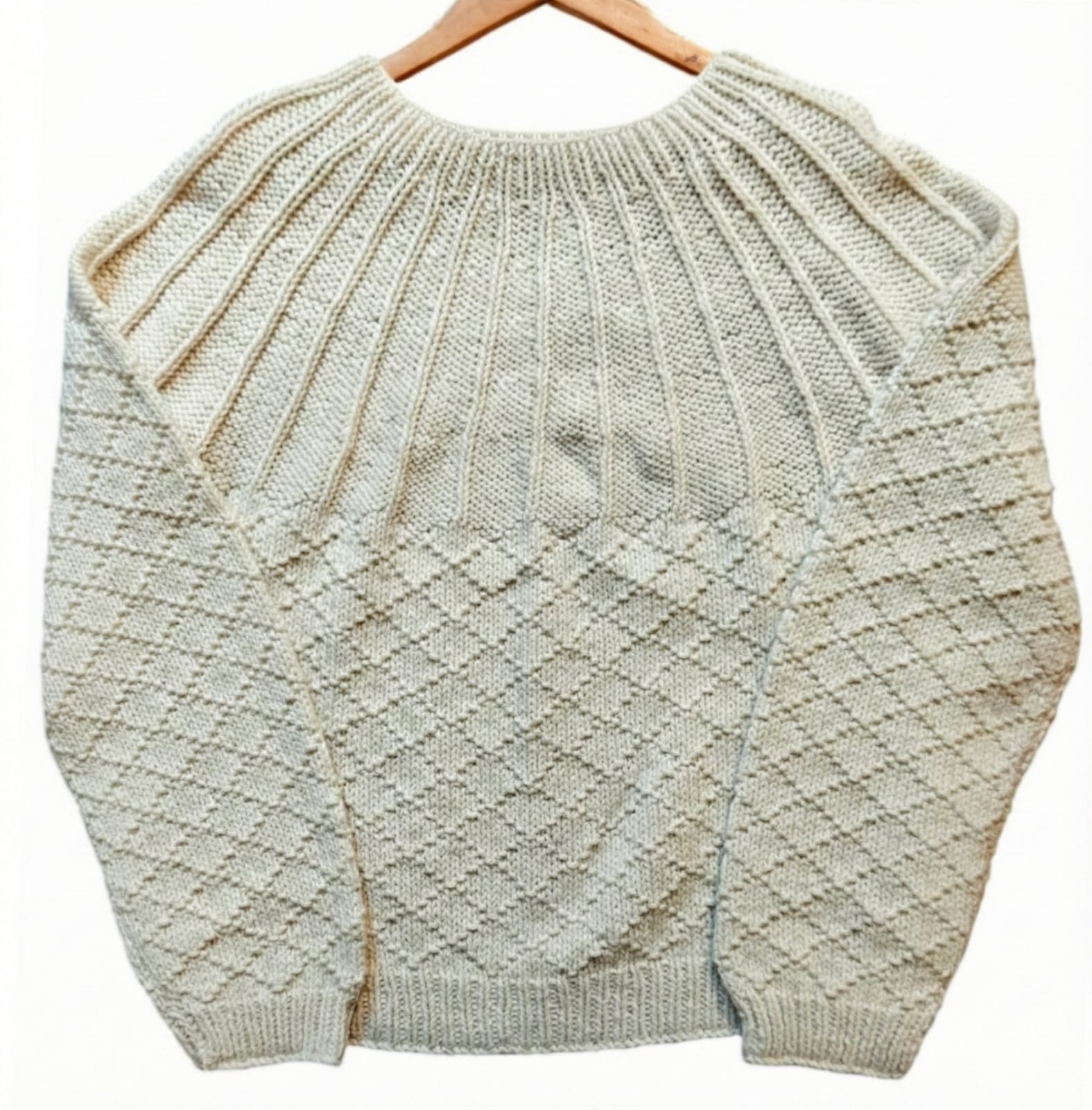 Organic Wool  | Pullover |   Ivory - Mojopanda Organic  Store
