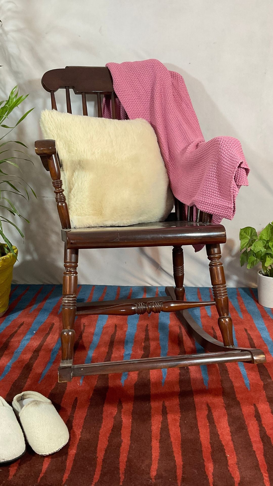 White Cushion with Sherpa Fabric  Front and Back - Mojopanda Organic  Store