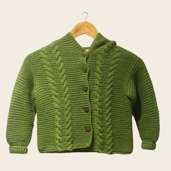 Kashi Baby Cardigan | Handknitted, Allergy-Free, Sustainable Wool