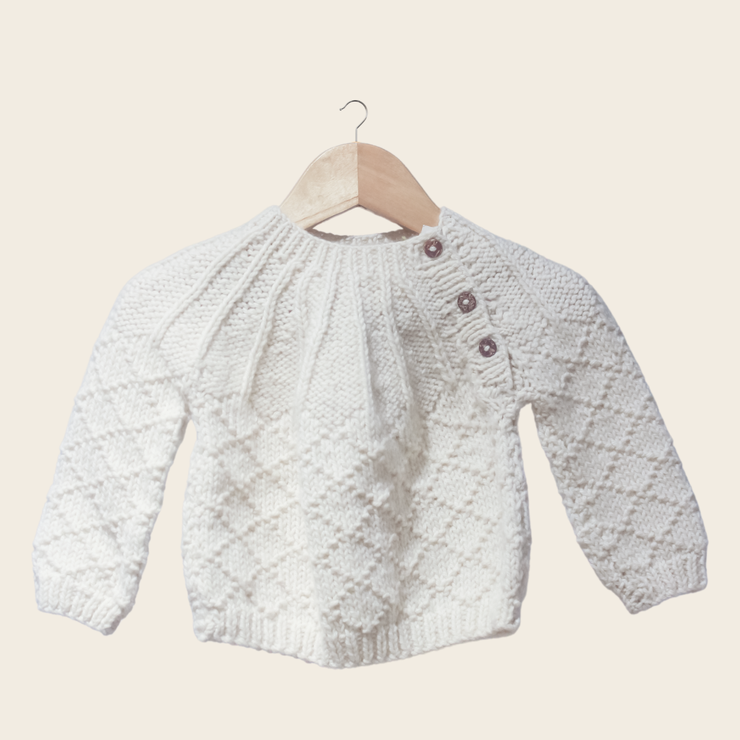 Kumo Baby Cardigan | Handknitted Wool | Allergy-Free & Sustainable - Mojopanda Organic  Store