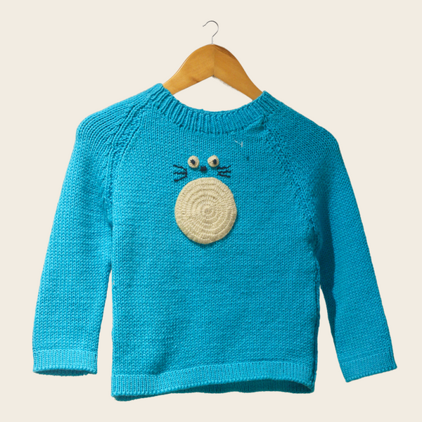 Sora Baby Pullover | Handknitted Wool, Eco-Friendly, Timeless, Allergy-Free