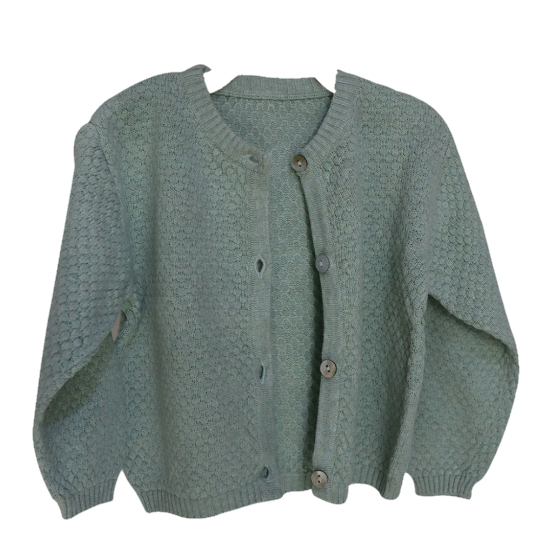 Sea-Green Angrakha Sweater for Baby I 100% Organic Cotton - Mojopanda Organic  Store