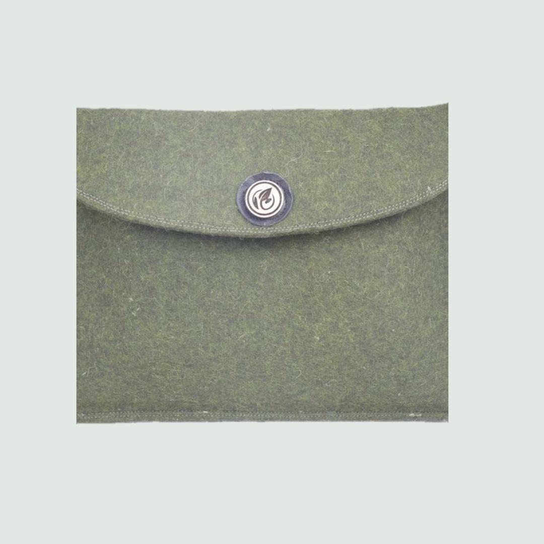 Green Laptop Sleeves/Cover | 100% Organic Wool - Mojopanda Organic  Store