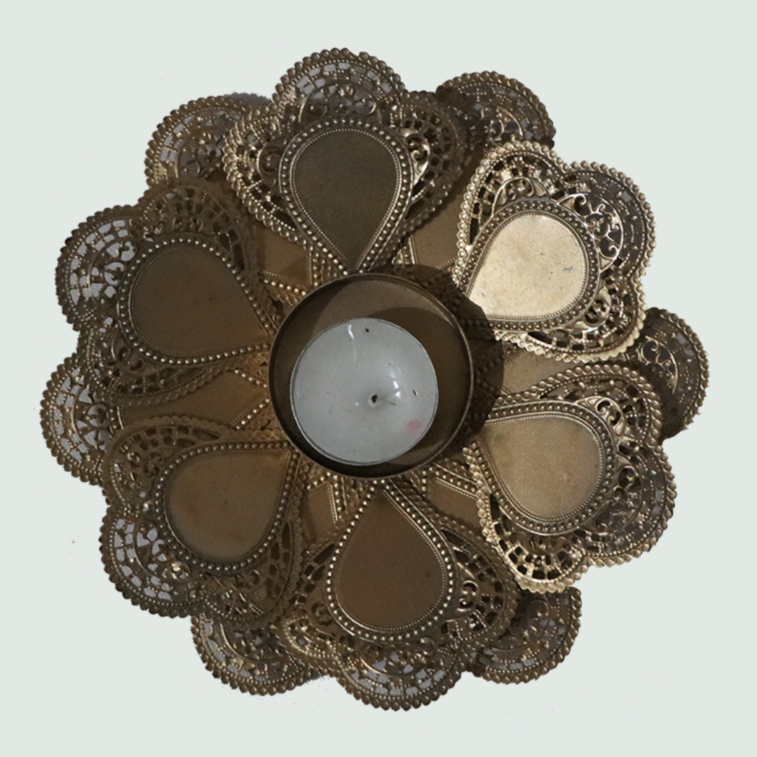 Flower T-Light Lamp | Christmas - Top View