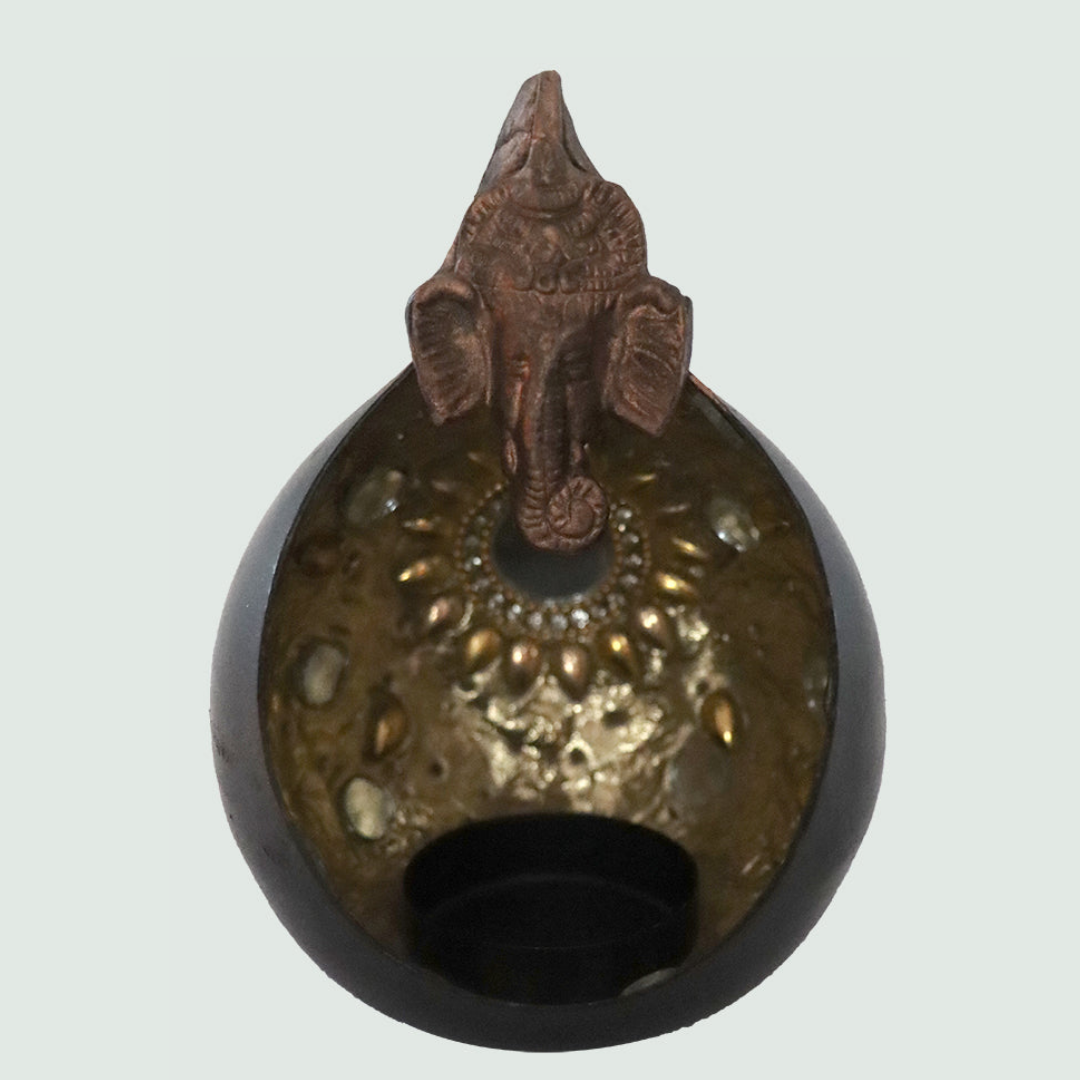 Ganesha T-Light Lamp Holder | Christmas - Front View