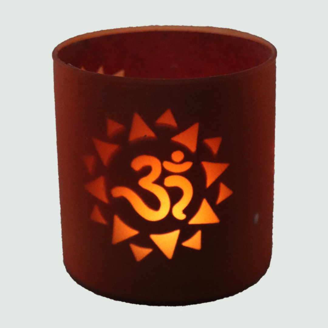 Om T-Light Lamp | Diwali Gift - Front View