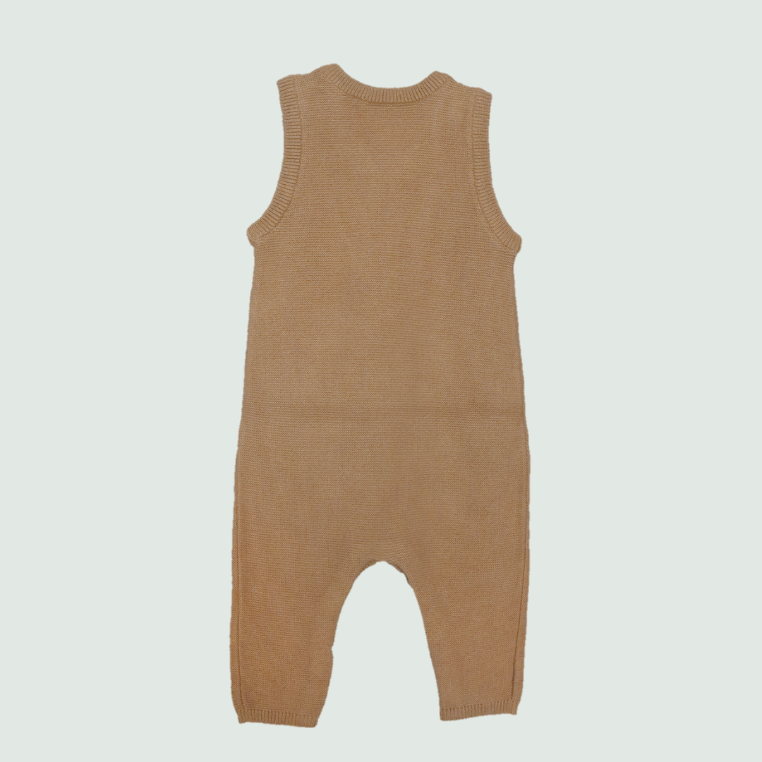 Organic-Cotton-Baby-Romper-Hazelnut