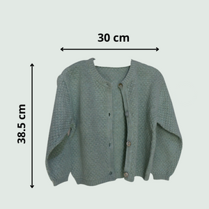 Sea-Green Angrakha Sweater for Baby I 100% Organic Cotton - Mojopanda Organic  Store