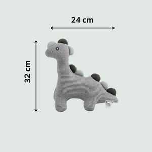 Little Dino - Machine Knitted Stuffed/Plush/Soft Toy | 100% Premium Cotton - Mojopanda Organic  Store