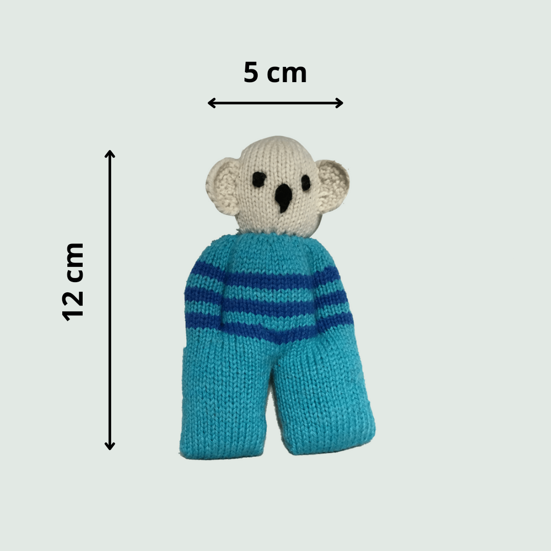 Cute Bear Hand Knitted baby Stuffed/Plush/Soft Toy | 100% Organic | Health-pro - Mojopanda Organic  Store