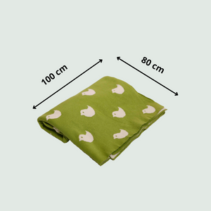 Green Birdies Knitted AC Blanket/Quilt for Baby | 100% Organic Cotton - Mojopanda Organic  Store