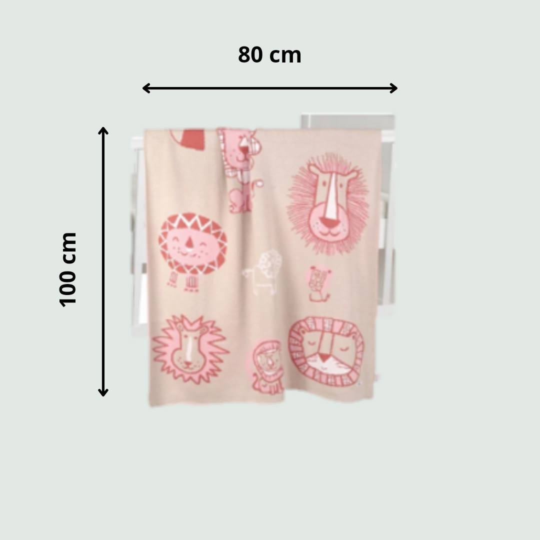 Lions of Africa Knitted AC Blanket/Quilt for Baby | 100% Organic Cotton - Mojopanda Organic  Store