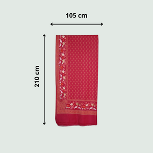 Pretty Pink Embroidered Odhani | Stoles & Shawls | 100% Wool - Mojopanda Organic  Store