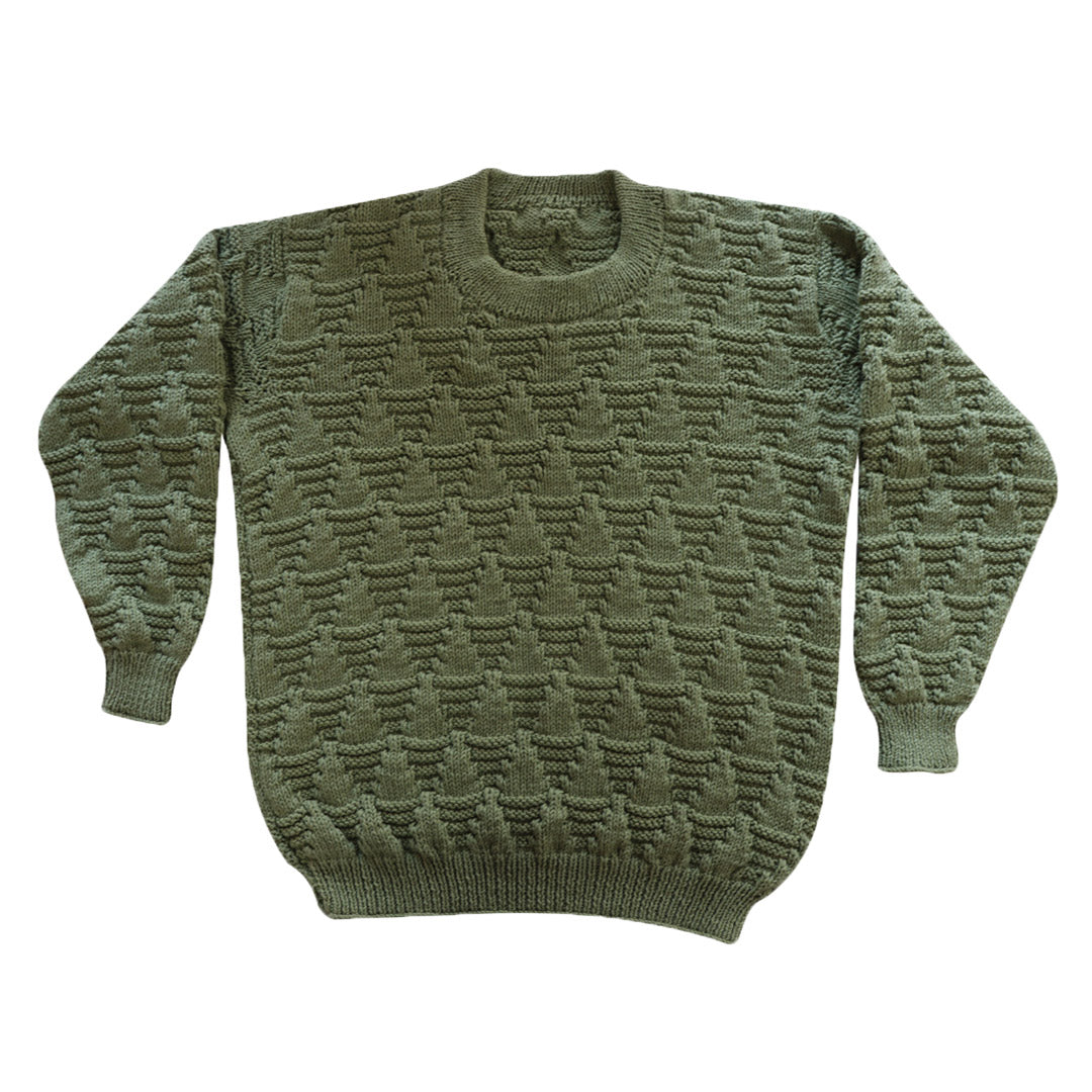 Pullover   Round Neck - Peppermint Green  |  For  Men  |  100% Organic Wool - Mojopanda Organic  Store
