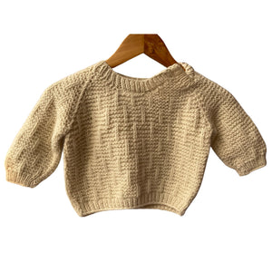 Organic Wool |  Pullover | Ivory | 12 Months - Mojopanda Organic  Store