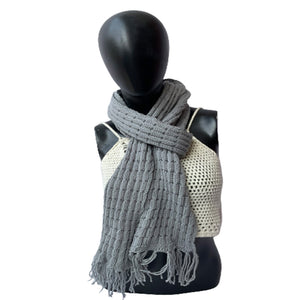 Muffler & Neck Warmer  |  Ultimate Grey   | 100% Premium Wool - Mojopanda Organic  Store