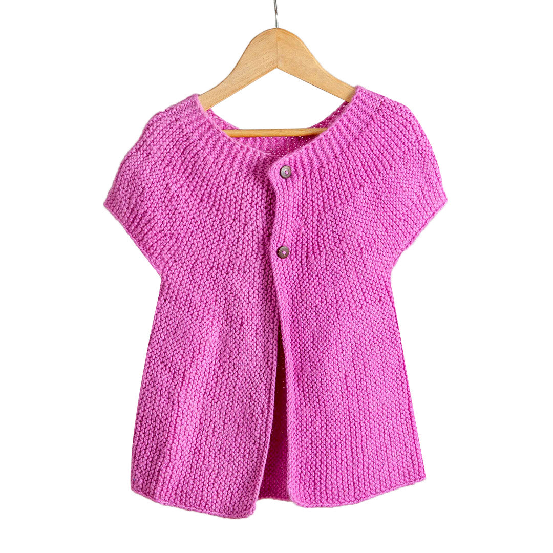 Frock Olive Green, Mustard Yellow & Classic Rose  | For Baby Girl | 100% Organic Wool | Size-3 Years - Mojopanda Organic  Store