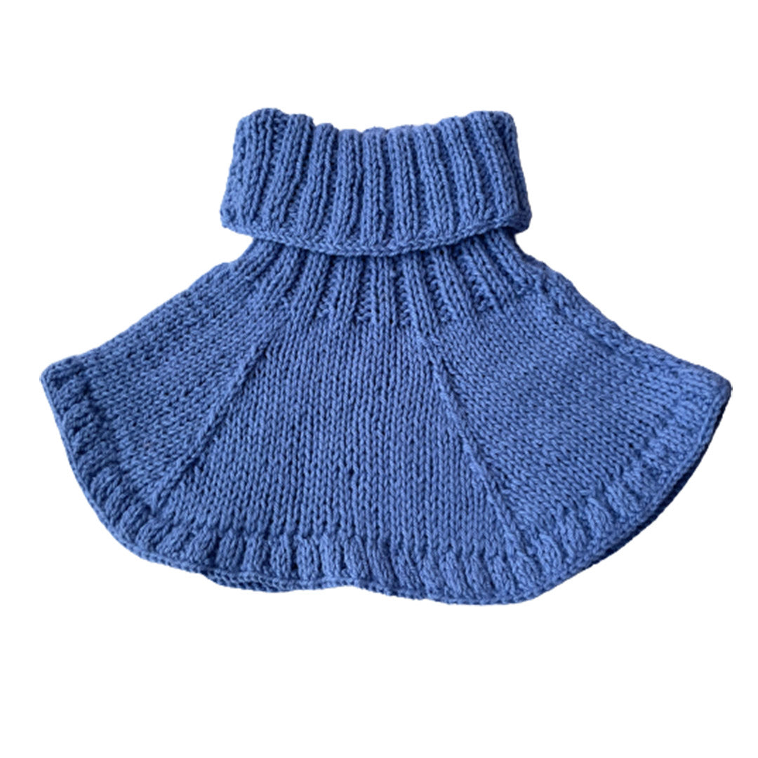 Neck Warmers & Mufflers | Wild Blue  |  100% premium Wool  |  For Women - Mojopanda Organic  Store