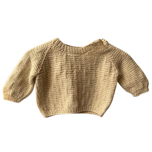Organic Wool |  Pullover | Ivory | 12 Months - Mojopanda Organic  Store