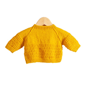 Organic Wool  |  Pullover  |  Day Lily - 0-1 Month - Mojopanda Organic  Store