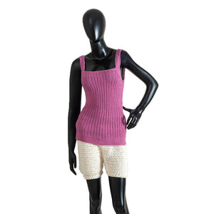 Organic Wool  |  Tank Top  | Turkish Rose - Mojopanda Organic  Store