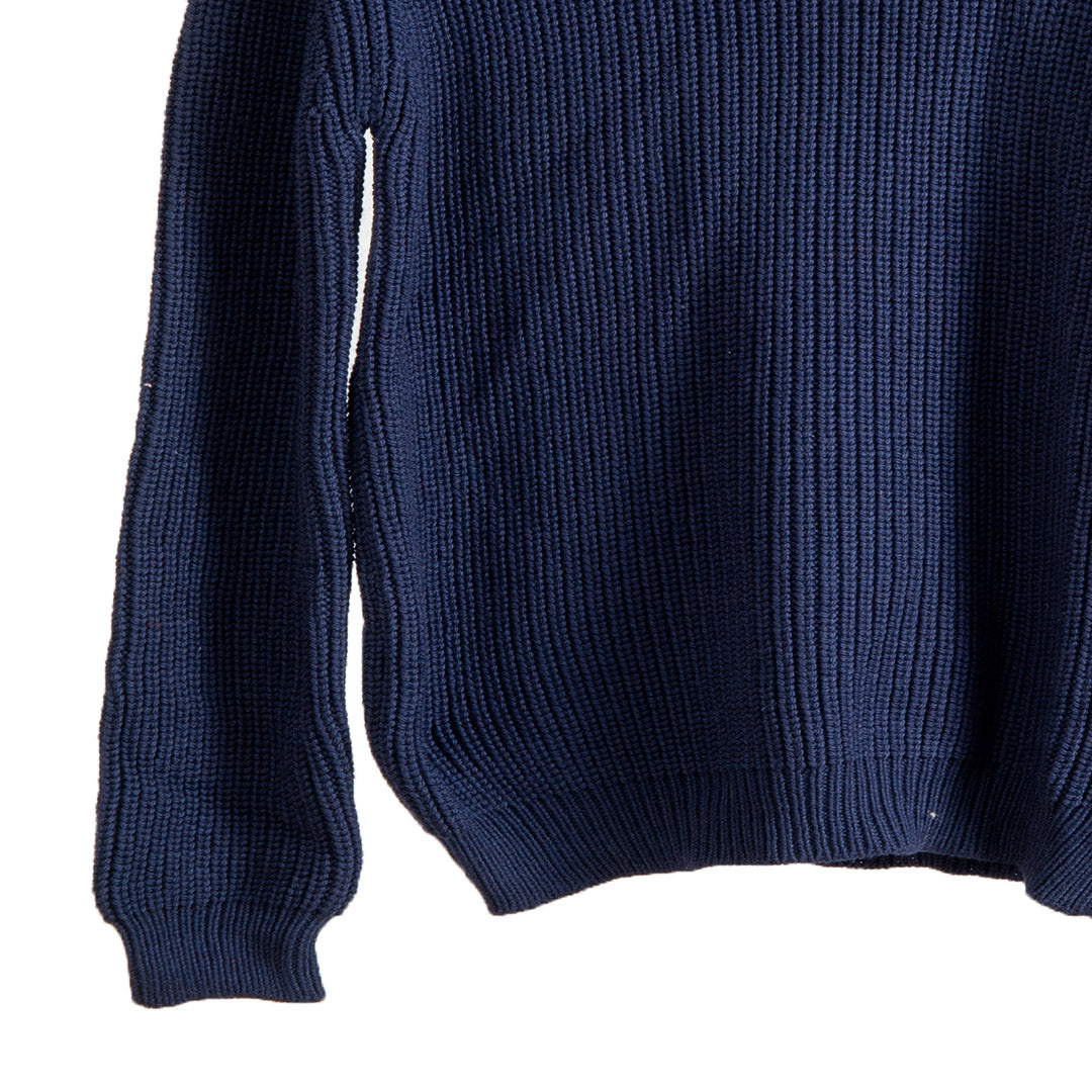 Pullover Round Neck - Mid Night Blue | For Men | 100% Organic Wool - Mojopanda Organic  Store