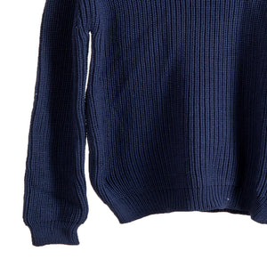 Pullover Round Neck - Mid Night Blue | For Men | 100% Organic Wool - Mojopanda Organic  Store