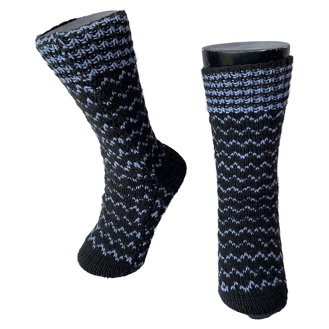 Organic Wool | Socks For Men & Women |  Black & Wild Blue - Mojopanda Organic  Store
