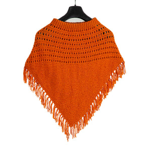 Poncho &  Shrugs |Tomato Cream| For Women's | 100% Premium Wool - Mojopanda Organic  Store
