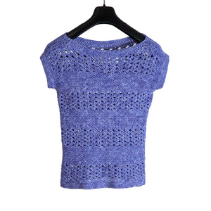 Organic Cotton  |  Top- Crochet |  Purple - Mojopanda Organic  Store