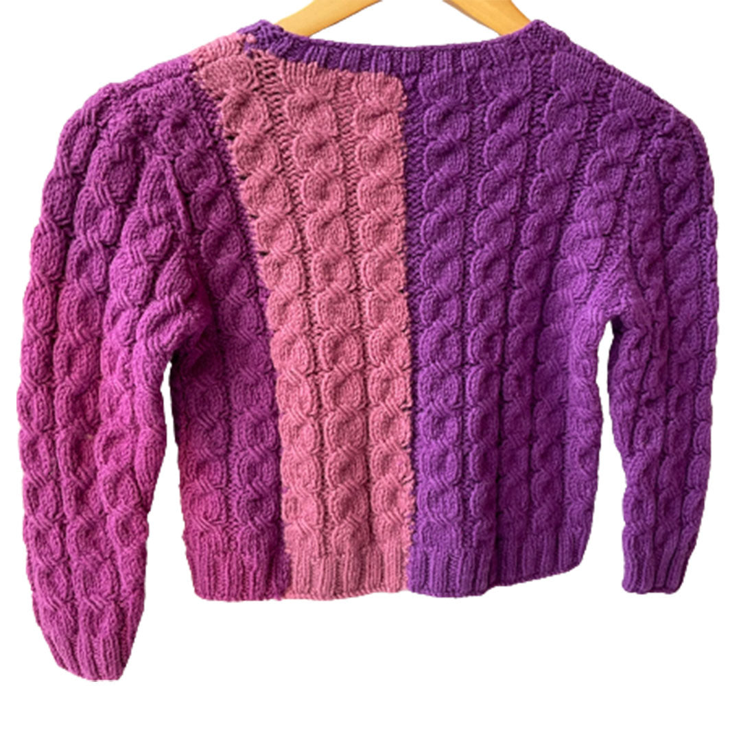 Organic Wool  |  Pullover  |  Turkish rose, purple haze & Trendy pink - Mojopanda Organic  Store