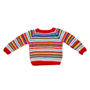 Organic Wool  | Pullover  |  Multi Color - 3 years - Mojopanda Organic  Store