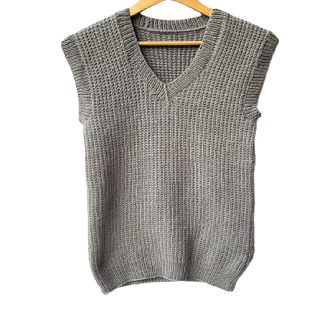 Pullover V Neck  Half  Sleeve - Ultimate Grey    |  For  Men   |  100% Organic Wool - Mojopanda Organic  Store