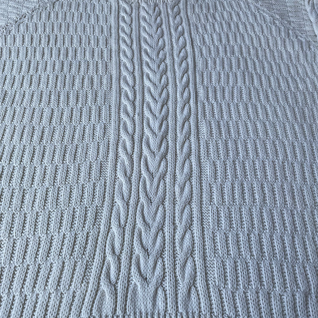 Pullover Round Neck  - Ivory  Color|  For Men  |  100% Organic Wool - Mojopanda Organic  Store
