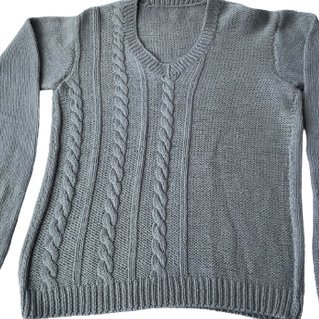 Pullover Round Neck  - Ultimate Grey |  For Men  |  100% Organic Wool - Mojopanda Organic  Store