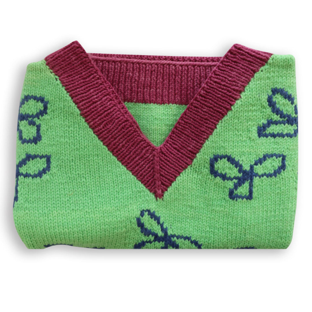 Organic Wool  |  Top Flowery  |  Multi Color - Mojopanda Organic  Store