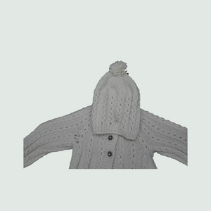 Woolen Hand Knit Baby Cardigan I 100% Organic Yarn - Mojopanda Organic  Store