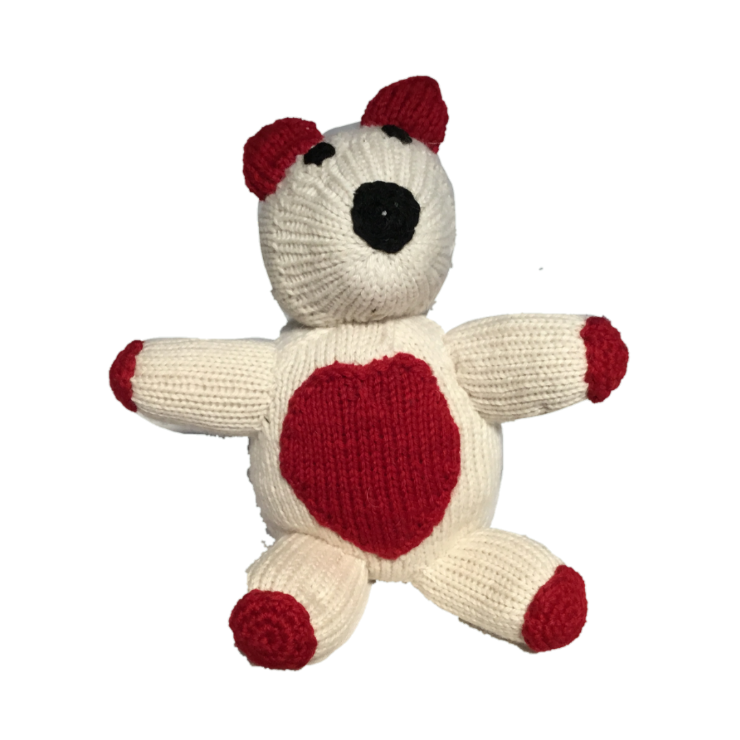 Teddy Bear Hand Knitted Stuffed/Plush/Soft Toy | 100% Organic | Health-pro - Mojopanda Organic  Store
