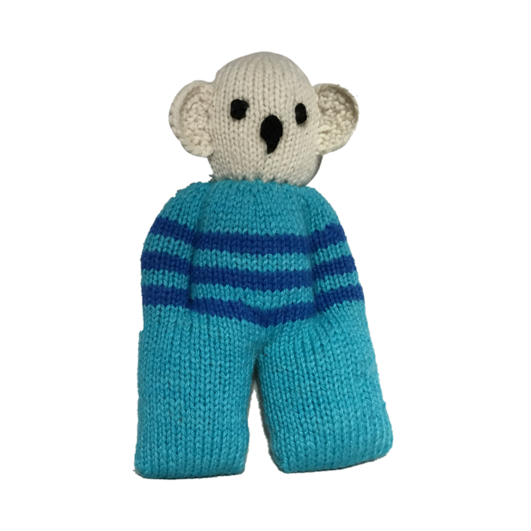 Cute Bear Hand Knitted baby Stuffed/Plush/Soft Toy | 100% Organic | Health-pro - Mojopanda Organic  Store