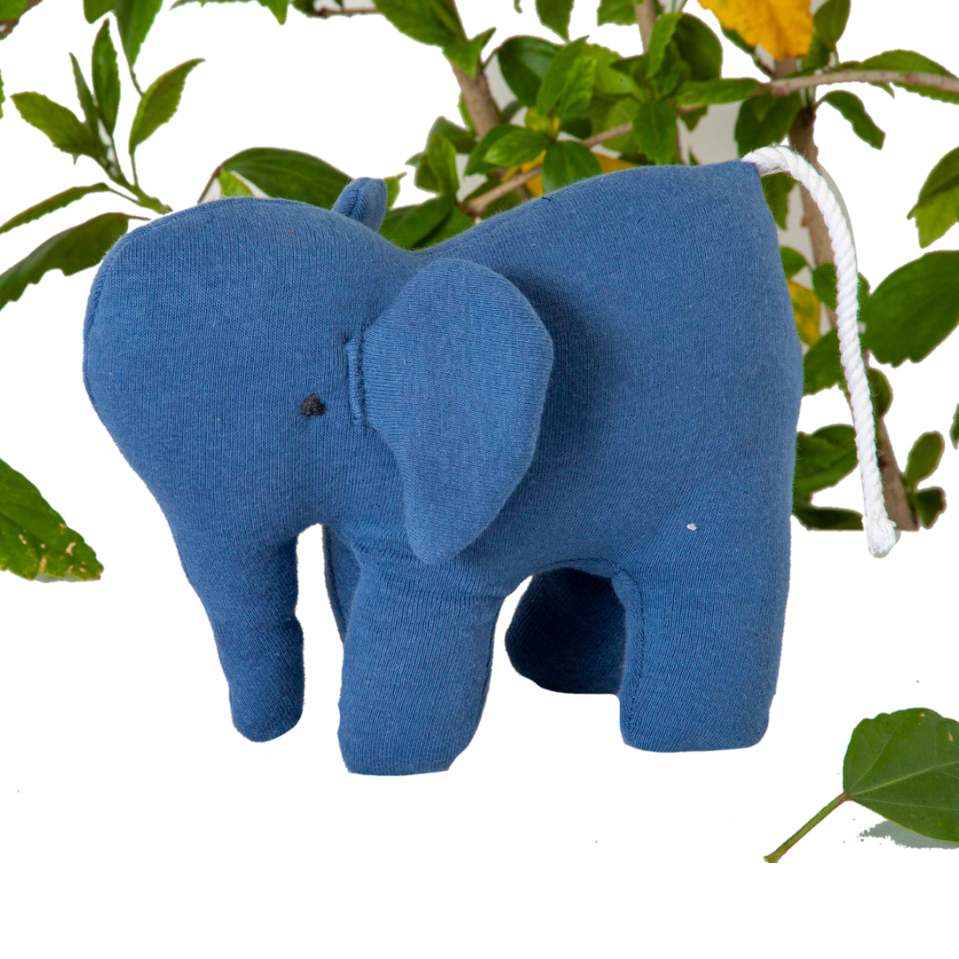 Elephant soft toy Dark Blue/ Made in India /Baby/ Plush/Soft Toy | 100% Premium Cotton - Mojopanda Organic  Store