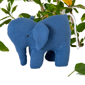 Elephant soft toy Dark Blue/ Made in India /Baby/ Plush/Soft Toy | 100% Premium Cotton - Mojopanda Organic  Store