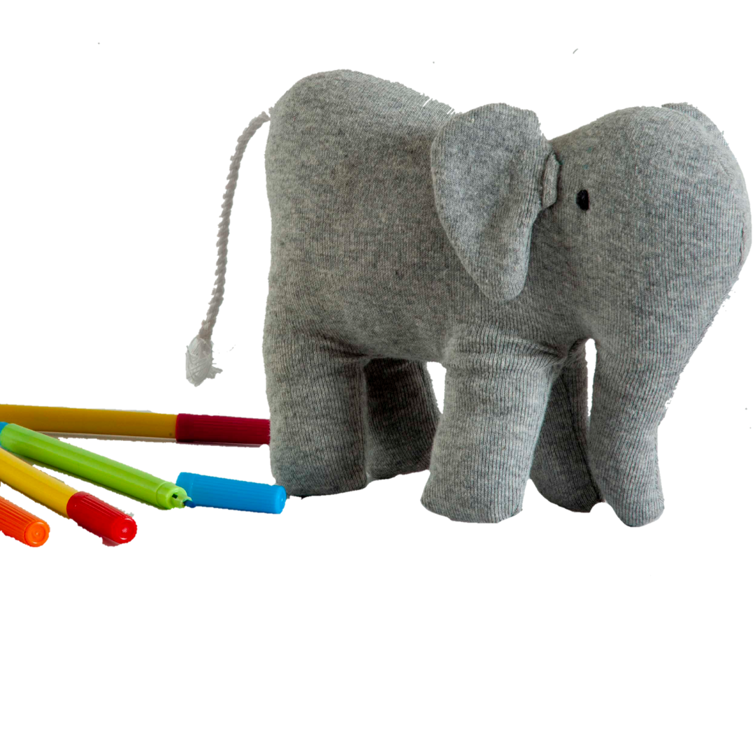 Elephant soft toy Grey/ Made in India /Plush/Baby/Soft Toy | 100% Premium Cotton