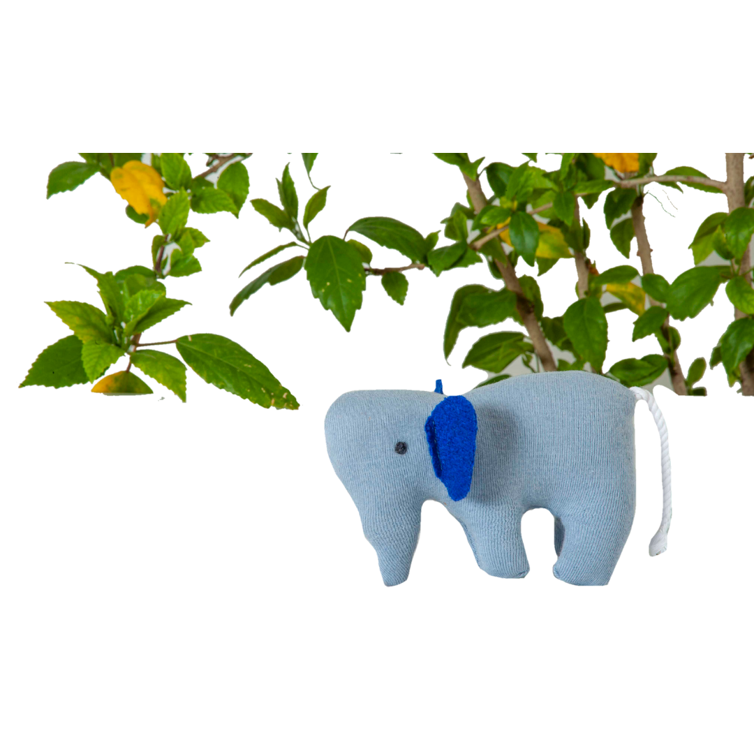 Elephant Soft Toy Sky Blue/ Made In India /Plush/Baby/Soft Toy | 100% Premium Cotton - Mojopanda Organic  Store