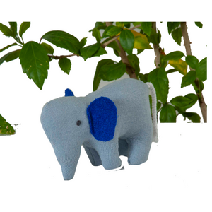 Elephant Soft Toy Sky Blue/ Made In India /Plush/Baby/Soft Toy | 100% Premium Cotton - Mojopanda Organic  Store
