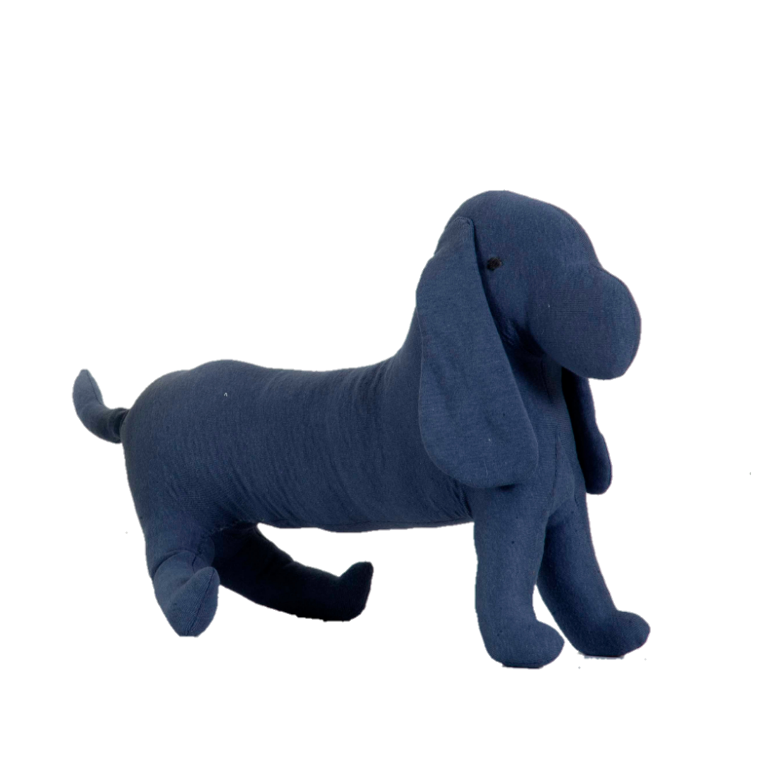 Dog Knitted Dark Blue Stuffed/Plush/Soft Pet Toy | 100% Premium Cotton - Mojopanda Organic  Store
